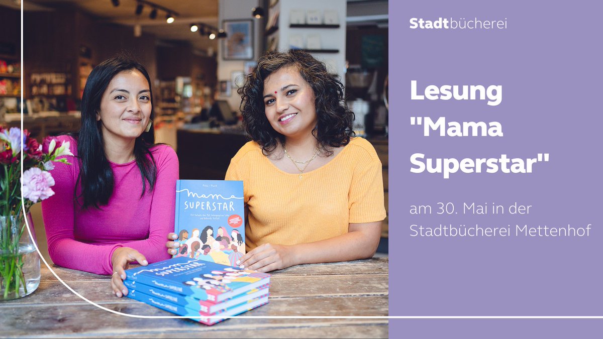 Am 30. Mai um 18 Uhr präsentieren die Autorinnen Manik Chander und Melisa Manrique Euch in der Stadtbücherei Mettenhof in #Kiel ihr preisgekröntes Buch „Mama Superstar“ 📖 Der Eintritt ist frei! Alle weiteren Infos bekommt Ihr unter referat-migration@kiel.de oder 0431 901-2936.