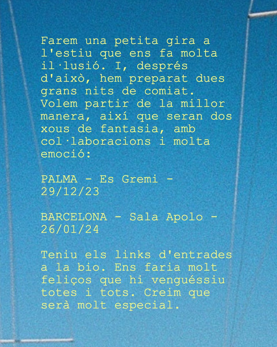 dasouzajazz's tweet photo. Tschüss (Hola i Adeu) 🥲👋 

Moltes gràcies de tot cor!💓 https://t.co/aivLgHPAy7