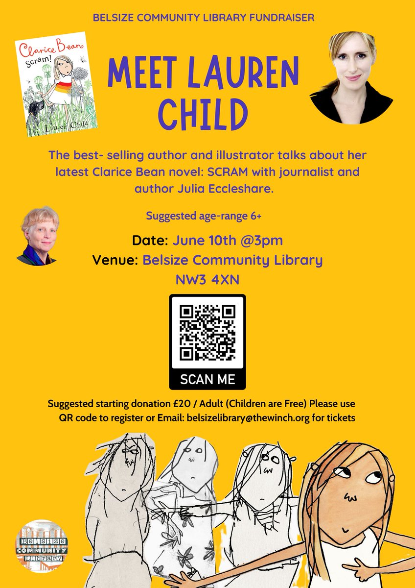 SAVE THE DATE! 
Learn how Clarice Bean’s family came to have a dog and how he got his name in this hilarious and joyous new novel. Clarice Bean: Scram is published by Harper Collins Children’s Books!
Books available courtesy of:
PRIMROSE HILL BOOKS
thewinch.beaconforms.com/form/5198a419?…