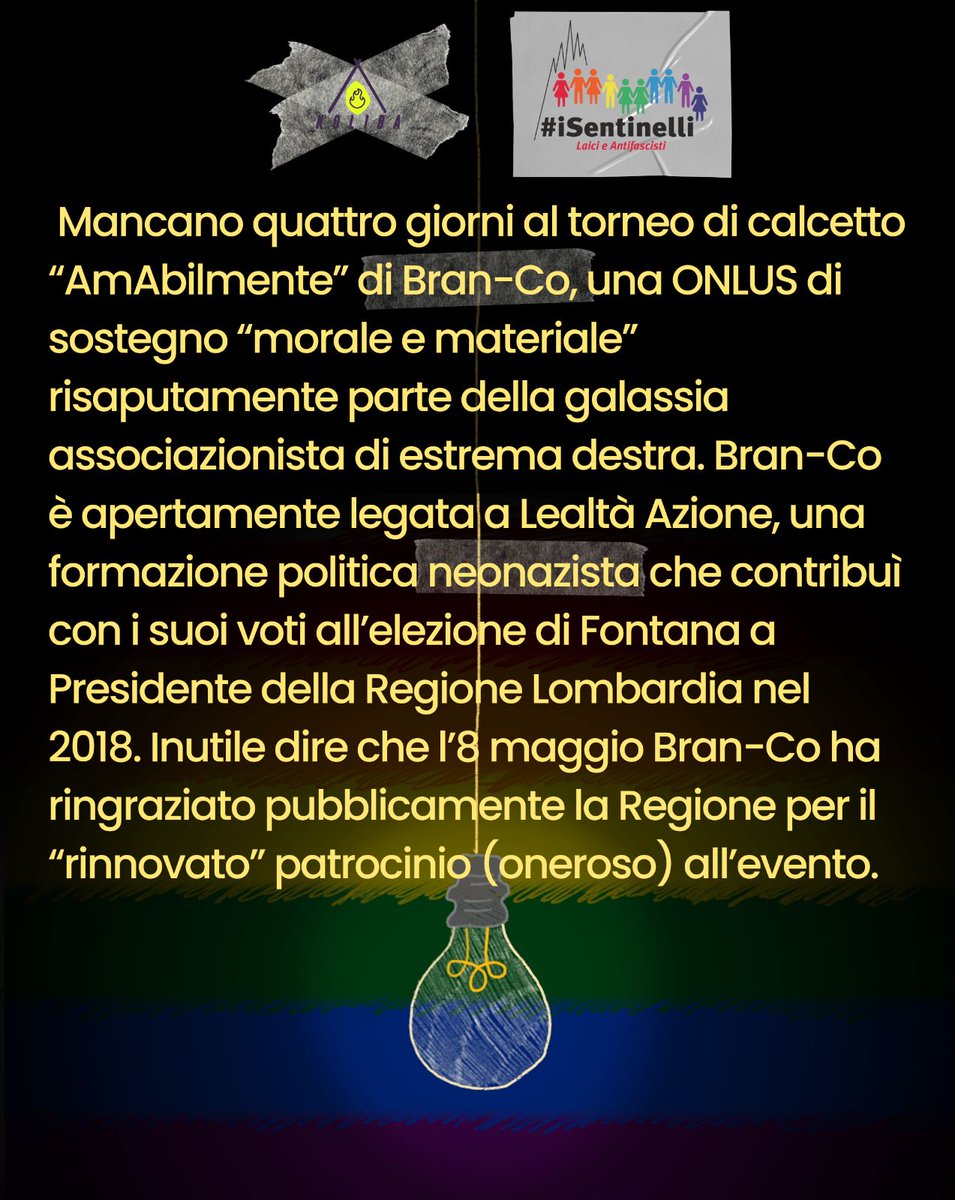 isentinelli's tweet photo. Il 17 maggio è la Giornata contro l’omolesbobitransfobia e mai come quest’anno è necessario parlare della nostra condizione, organizzarci, resistere. L’Italia ha un grosso problema di omolesbobitransfobia. 
[Continua...]

#isentinelli #koliba #lgbt #politica #omofobia #IDAHOBIT https://t.co/NkFBBLCruF