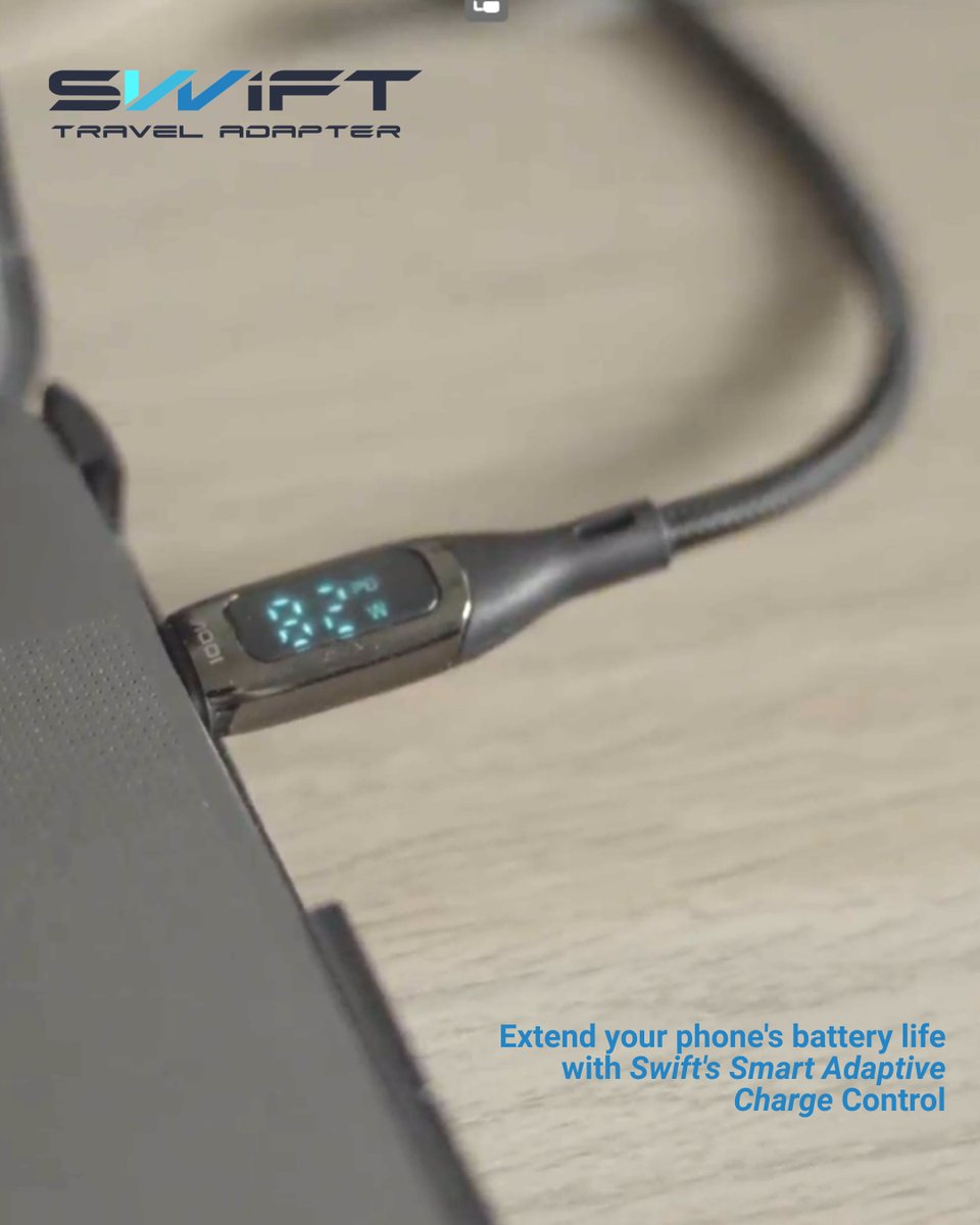 iBlockCube's tweet photo. Did you know that you can extend your phone's battery life with Swift's Smart Adaptive Charge Control?

Now available when you back us on Indiegogo! 
https://t.co/KZ43nCZh3b 
- 
- 
- 
- 
- 
#techworld #gadget #gadgets #travelhacks #traveladapter #digitalnomad #iblockcube https://t.co/n7fuMQxl1u