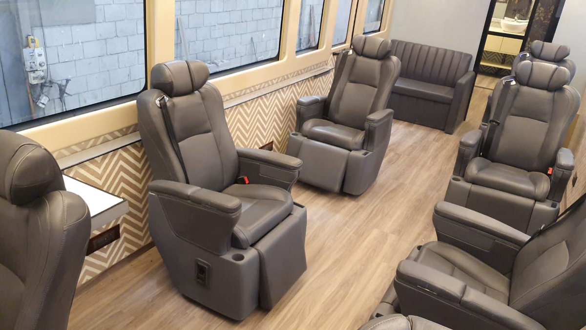 JcblLimited's tweet photo. Customizing a coach is much like designing a home on wheels. We are proud to execute yet another marvel on wheels for an HNI client.
#CustomizedTransportation #luxuryinterior #JCBLBus #Luxurybus #JCBL #mobilitysolutions https://t.co/IZ2M5OO4TC