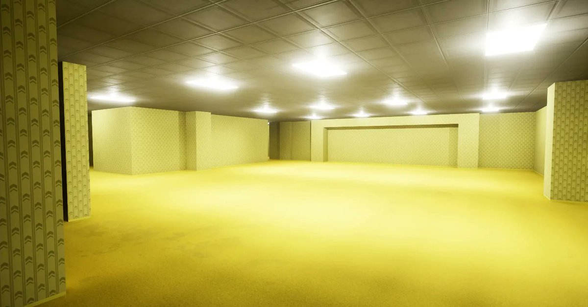 SquidsaurusG's tweet photo. A big rooms where many hallways end up. New scene for my backroom survival/craft/build game!
This may be an ideal place to build a fortified camp🏕 
#indiegamedev #indiegame #horror #horrorgame #gamedev #poilrooms #weirdcore #thebackrooms #liminalpools https://t.co/2b9DvI5jgi