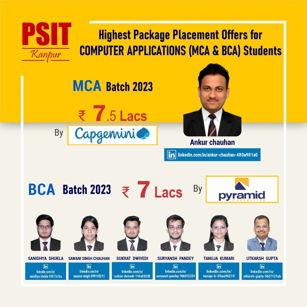 PSITKanpur2004's tweet image. Calling all aspiring tech enthusiasts! 🎓🖥️
Are you ready to embark on an exciting journey in the world of computer applications? Look no further than PSIT Kanpur! 🎉🎓
#Psitkanpur #PsitPlacements #ComputerApplication #MCA #BCA #NCR #AKTU #CSJMU