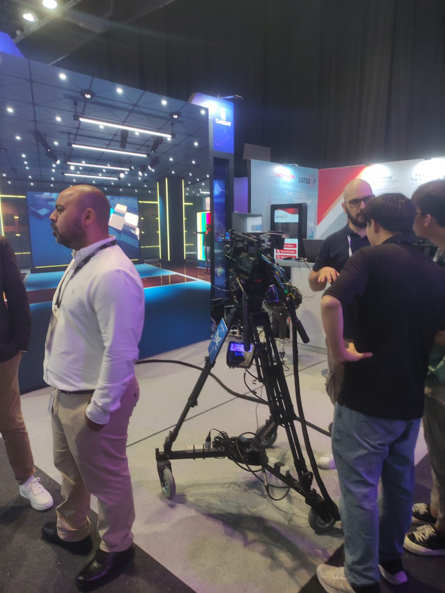 brainstorm3d's tweet photo. Our booth at @CABSATofficial is on fire!
Find us on PD05 with our regional reseller Korek demonstrating #XRproduction with #InfinitySet with @stYpeTV #RedSpy
https://t.co/4sh5UnyvtQ
#CABSAT2023
#Brainstorm3D #AR #VR #IMR #CGI #RTGFX #RTVFX #VirtualStudio #VirtualProduction https://t.co/ePHkFSNRtv