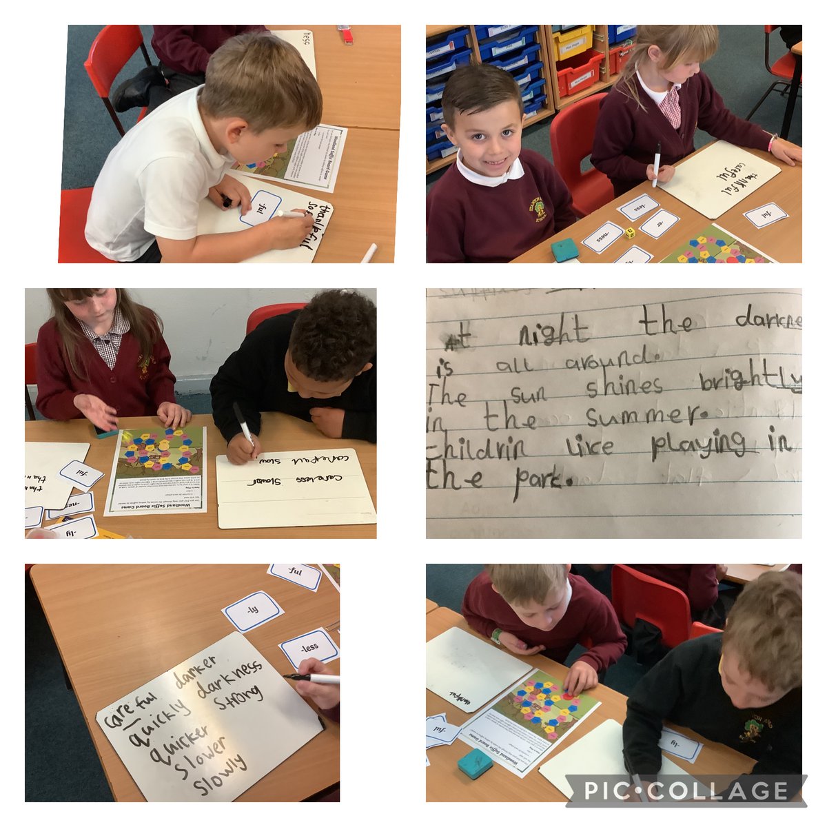 Year 1 have been working on their suffixes this morning, we played a really fun game and wrote some sentences. <a href="/stantonroadps/">Stanton Road Primary</a> <a href="/OakTreesMAT/">Oak Trees MAT</a>
