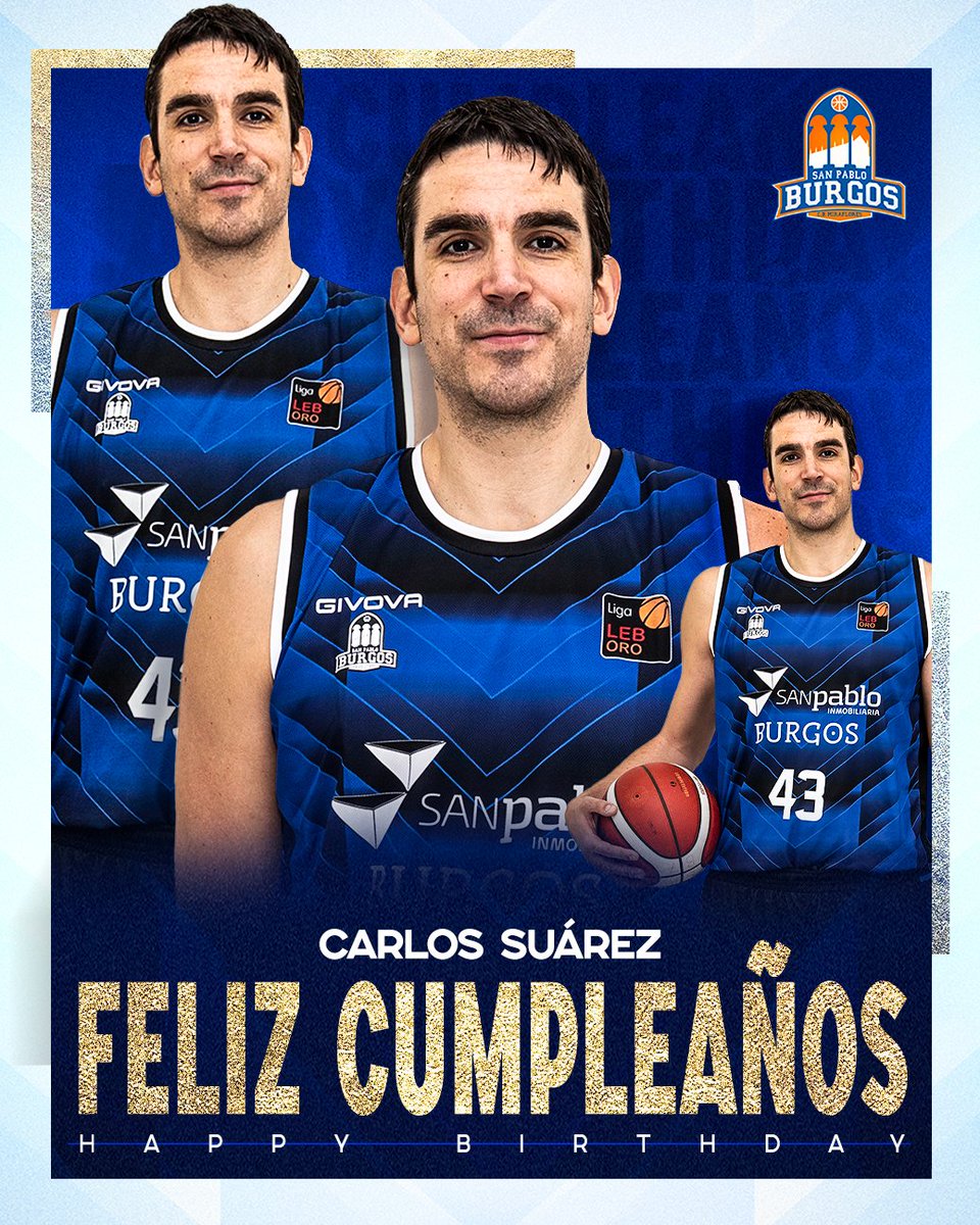 SanPabloBurgos's tweet photo. Nos hace muy felices tener a leyendas de nuestro baloncesto en el equipo y una de ellas hoy está de celebración. 🎉 ¡Muchas felicidades, @CarlosSuarezWeb! 💙 https://t.co/qy7To0jUDV