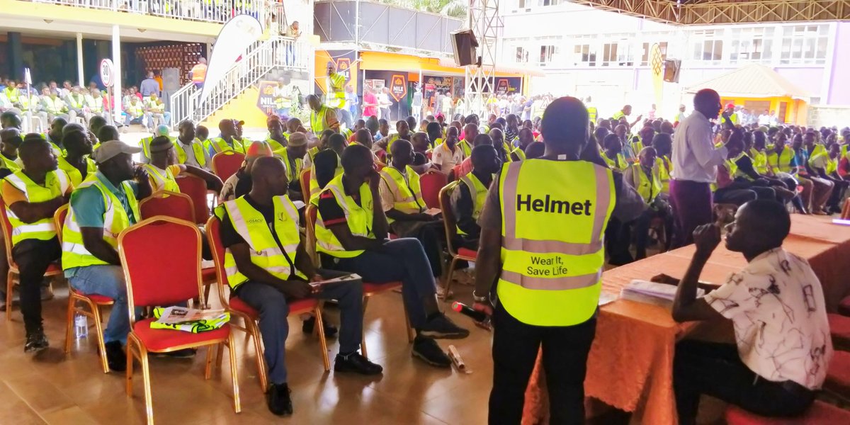 @swrwug organized a Bodaboda (Motorcycle riders) sensitization training to emphasize and radicalize Helmet use among riders in Uganda.

Event organized to commemorate the @UNGRSW,  in colloboration with @ROSACUg and @MoWT_Uganda 

#RethinkMobility 
#StreetsforLife