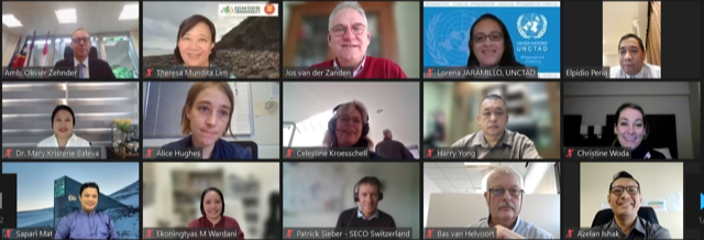 SwitzerlandASEAN (@swissasean) on Twitter photo Have you heard of #BioTrade?
Amb. Olivier Zehnder shared 🇨🇭 contribution on BioTrade - an essential tool for conserving biodiversity and reducing poverty - with <a href="/ASEAN/">ASEAN</a> Member States and partners at a webinar today.
Thank you <a href="/ABiodiversity/">ASEANBiodiversity</a>, <a href="/Helvetas/">Helvetas</a> & <a href="/UNCTAD/">UN Trade and Development</a> for hosting. Have you heard of #BioTrade?
Amb. Olivier Zehnder shared 🇨🇭 contribution on BioTrade - an essential tool for conserving biodiversity and reducing poverty - with <a href="/ASEAN/">ASEAN</a> Member States and partners at a webinar today.
Thank you <a href="/ABiodiversity/">ASEANBiodiversity</a>, <a href="/Helvetas/">Helvetas</a> & <a href="/UNCTAD/">UN Trade and Development</a> for hosting.