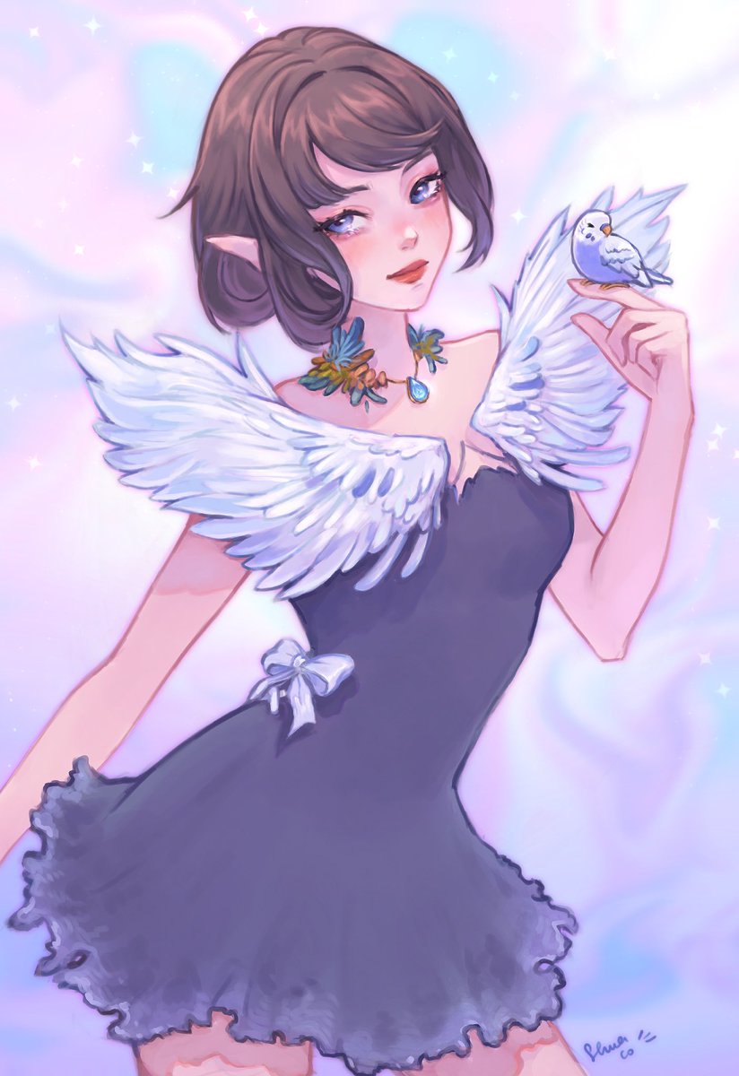 Bu ay <a href="/ilkan_kus/">ilkankus 💙 (Bird)</a>  için yaptığım diğer bir çizim siparişiydi🌸✨
Destek için teşekkürler💕