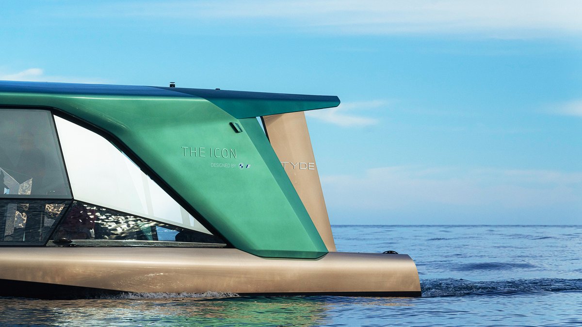 BMW's tweet photo. BMW Group Designworks and TYDE presents THE ICON.

Offering next level innovation in emission-free mobility on water.

Experience THE ICON completely 👉 https://t.co/2aoLGGsKXk

#TheArtofSeeingTomorrow #THEICON #BMWxCannes https://t.co/XmkefpSDkY