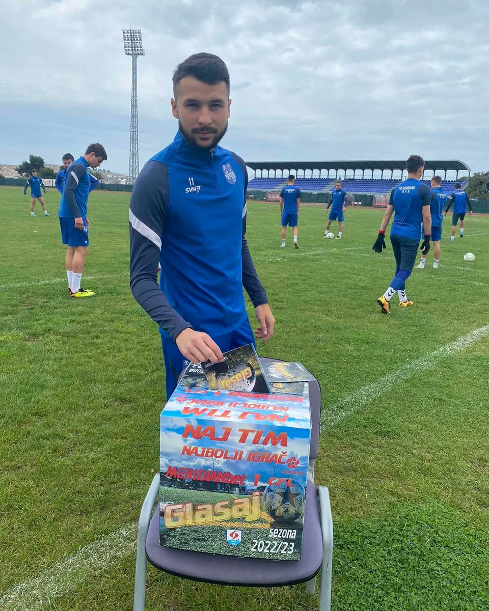 spfcg1's tweet photo. Igrači FK Mornar iz Bara pridružili su se akciji glasanja za NajTim i Najboljeg igrača Meridianbet I CFL sezona 2022/2023;
Više fotografija na linku ispod:
https://t.co/Yo5D4ZTFAf https://t.co/bfmfMLnHWz