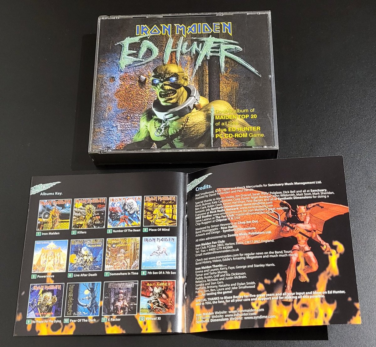 DavidGTato's tweet photo. Y un día como hoy de 1999 @IronMaiden sacó a la venta el Ed Hunter, una recopilación de grandes éxitos que incluía un videojuego en CD Rom (difícil de cojones 😅)
#IronMaiden #EdHunter #UptheIrons
#MyIronMaidenCollection https://t.co/4N7axxYQOR