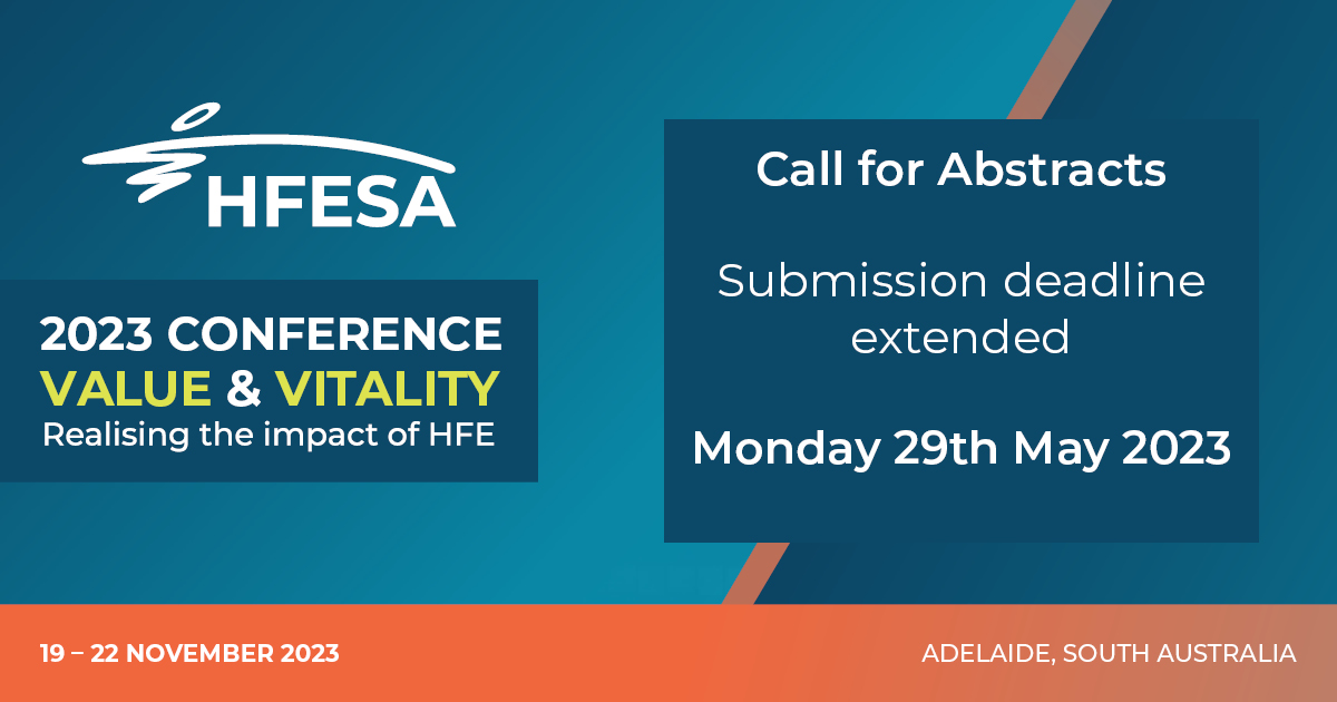 Human Factors & Ergonomics Society of Australia tweet media