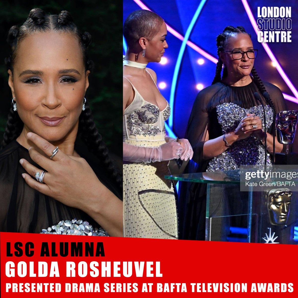 LdnStudioCentre's tweet photo. Did you catch LSC Alumna @goldarosheuvel presenting Drama Series at the @bafta Television Awards? 🔥
.
.
.
#lsc #londonstudiocentre #lscfamily #lscalumni #lscalumna #filmandtv #bafta https://t.co/stpDz9ggLB