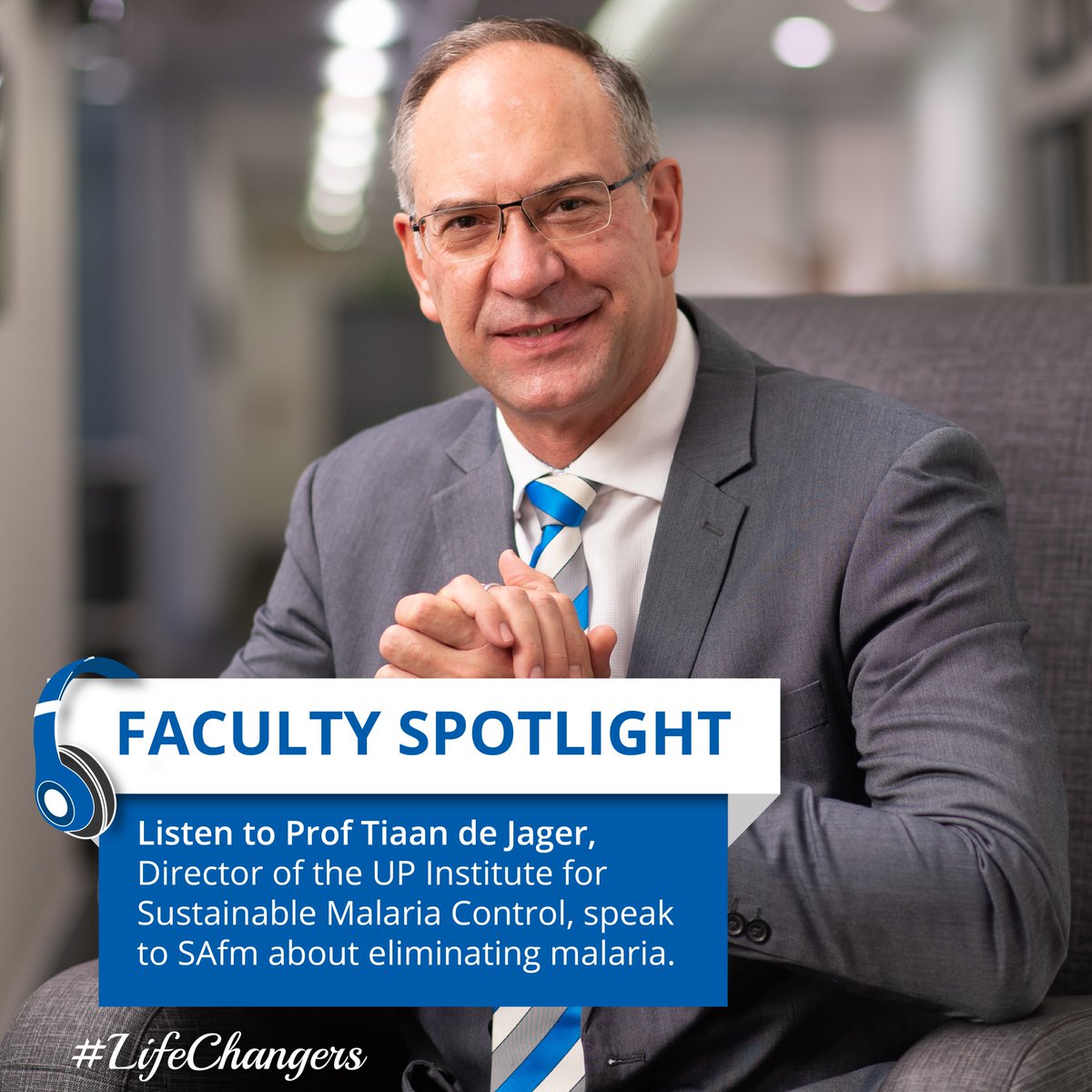 Prof Tiaan de Jager, Director of UP Institute for Sustainable Malaria Control, shares on SA FM how leadership, innovation &amp; investments can eliminate malaria. Learn more: up.ac.za/faculty-of-hea… 
#LifeChangers #Researchthatmatters #HSUP #uphealthscies #malaria