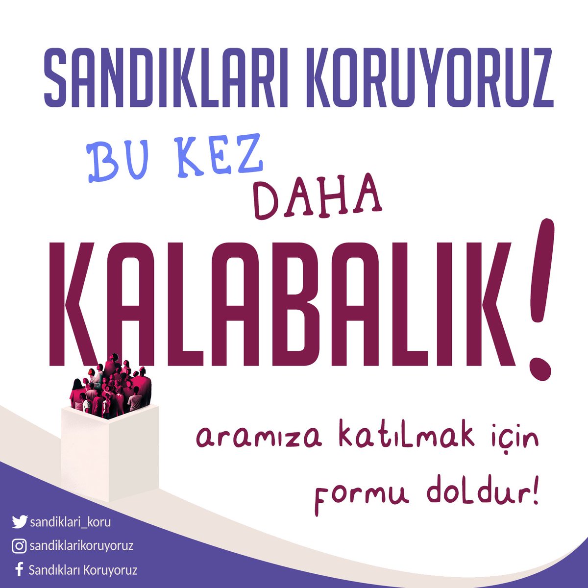Bu kez daha kalabalık!
Sandıkları koruyoruz aramıza katılmak için formu doldur!
forms.gle/Spadr5SCepJK2T…