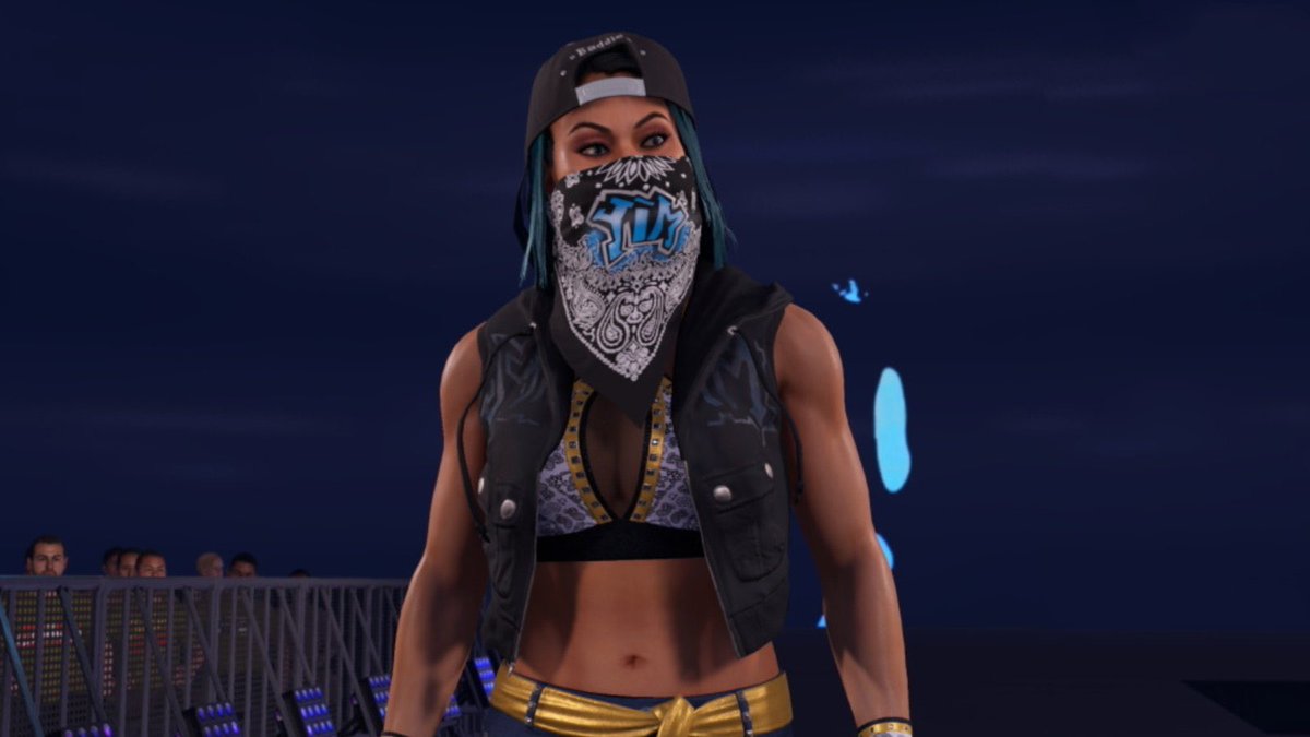 The_BigLG's tweet photo. #PrettySweet Pack drops today! @wwegames #wwe2k @miayimofficial @machinegunka #TheOC entrance is #toosweet @ajstylesp1 https://t.co/v6FF2qmnly