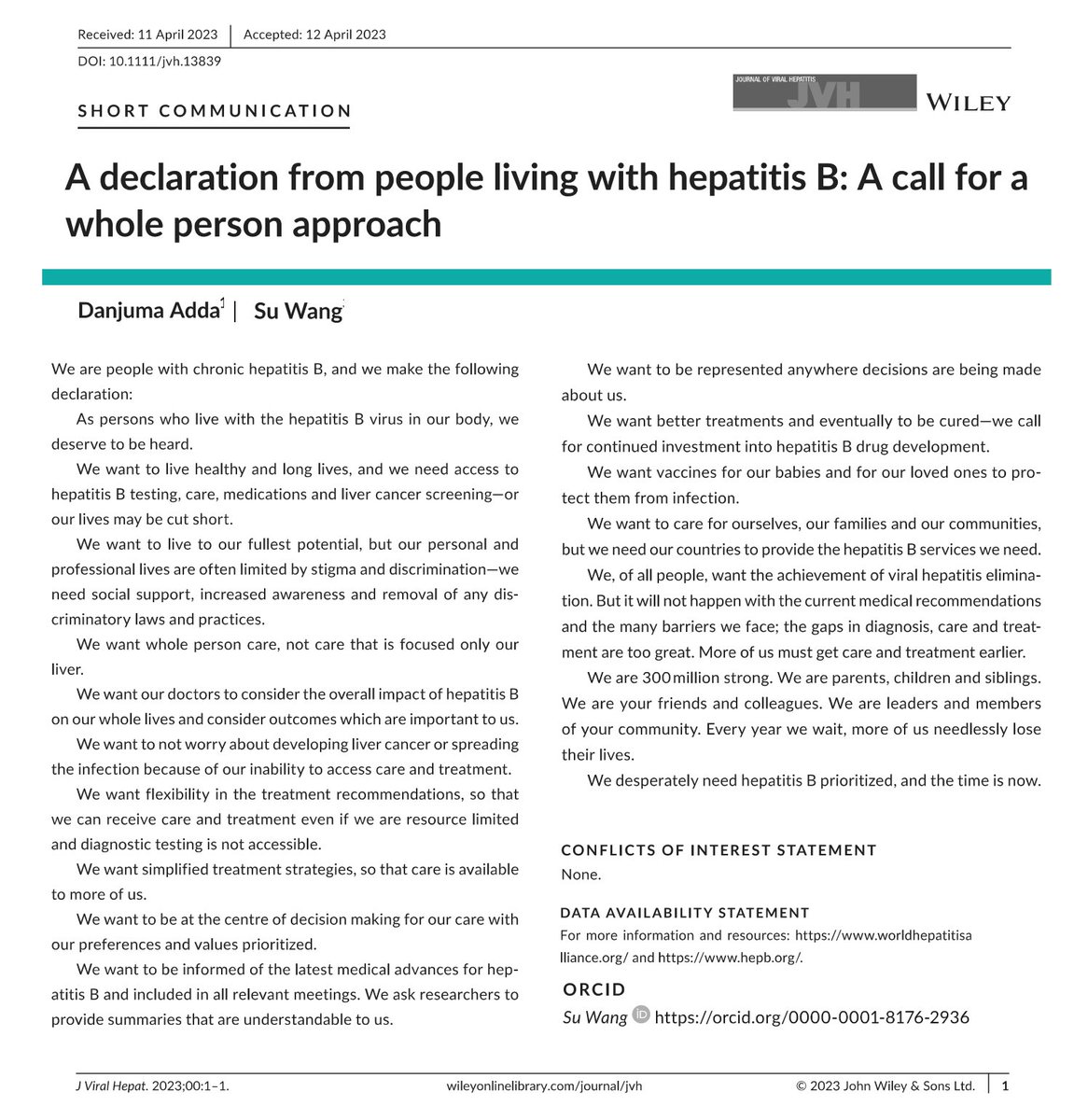 The Case for Elimination:
 <a href="/mdoherty_hiv/">Meg Doherty</a> “VH Elimination, an #SDG we can reach” &amp; where we need catalytic $ 

 <a href="/Homie_Razavi/">Homie</a> “#HepElimination Investment Case” &amp; the moral imperative 

And a “Declaration from People Living #HBV: A Call for a Whole Person Approach”

#MobilizeforHEP