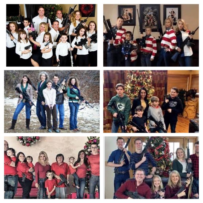 @fred_guttenberg @laurenboebert Don't people know by now, MAGA-GOP people celebrate Jesus birthday with mass murder weapons for killing human beings. 
Now smile for the family Christmas card picture.