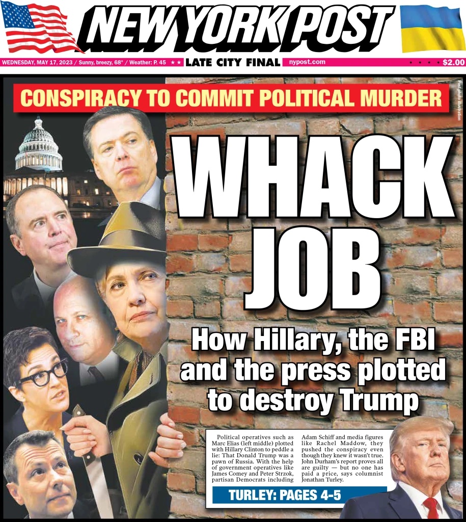 Today's cover: ‘Russia case’ against Trump was a shocking conspiracy that continues today trib.al/pmyc7oa