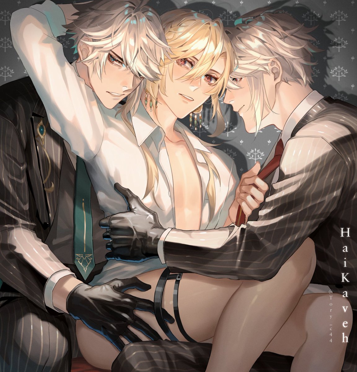 アルハイゼン ,カーヴェ(原神) 「Forbidden Knowledge Alhaitham + Alhaitha」|Tory_Holy Lemon Tea🍋🌱🏛のイラスト