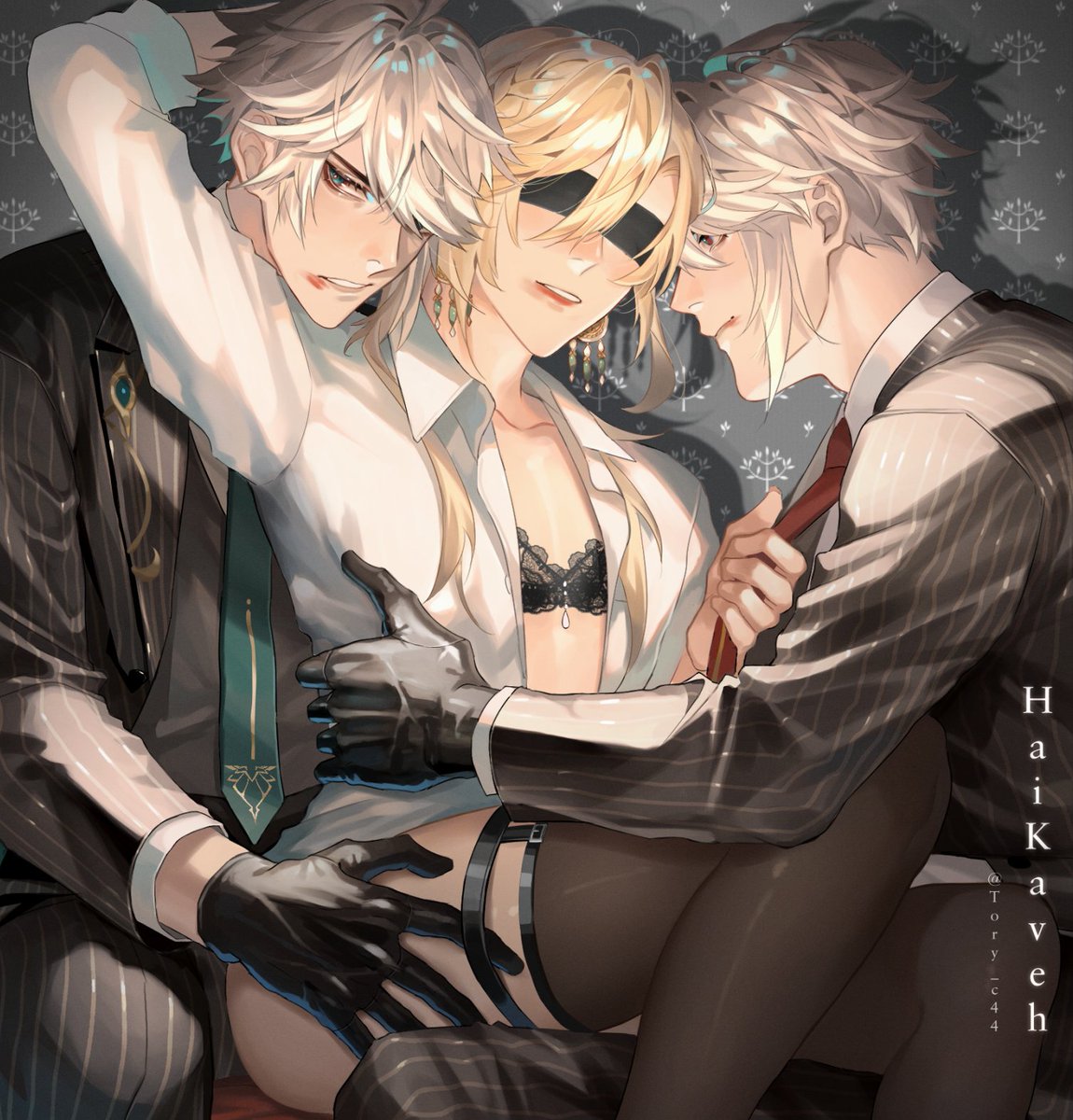 アルハイゼン ,カーヴェ(原神) 「Forbidden Knowledge Alhaitham + Alhaitha」|Tory_Holy Lemon Tea🍋🌱🏛のイラスト