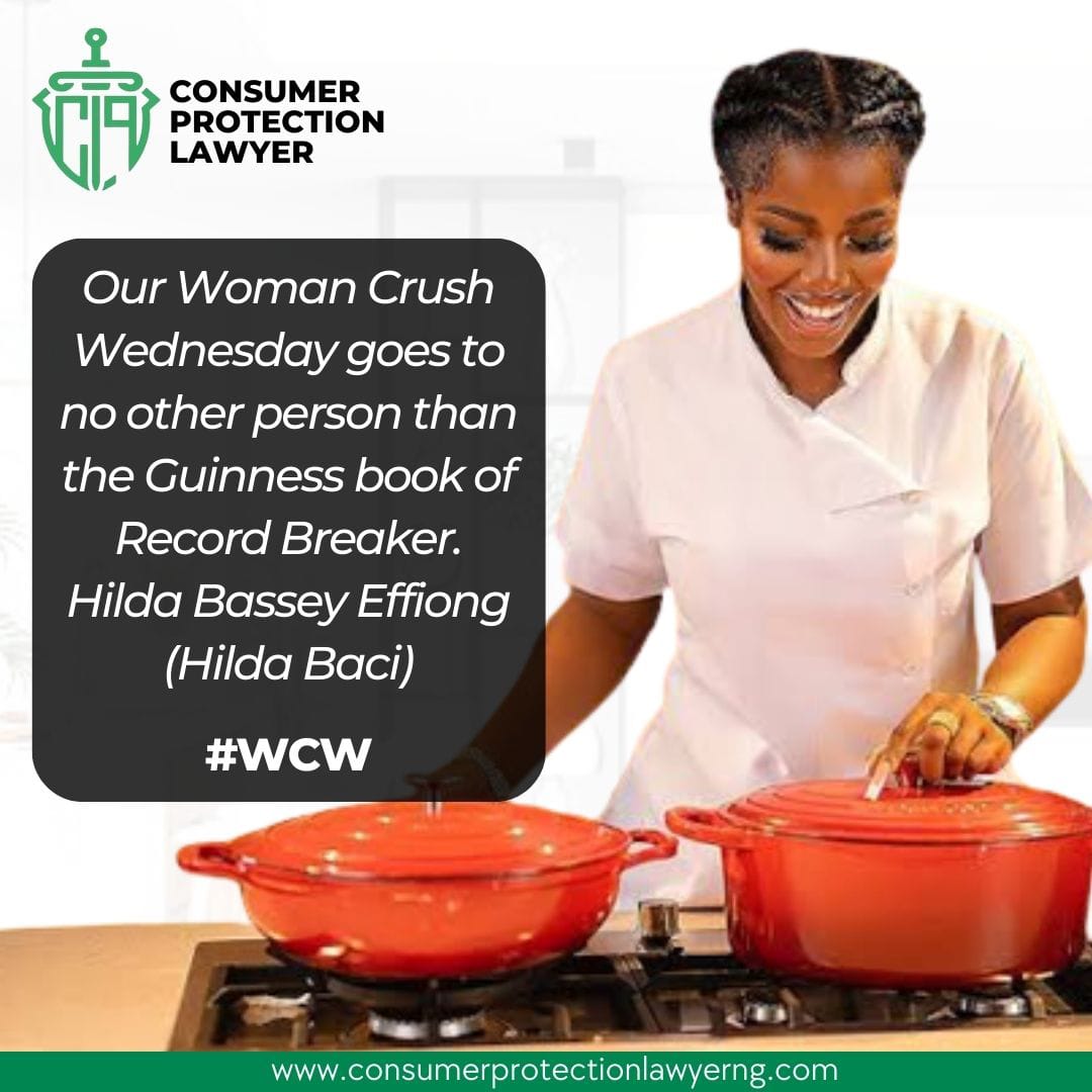 cplawyernig's tweet photo. Our #wcw goes to no other than the record breaker herself #hildabaci @hildabaci. The Nigerian Chef, Hilda Bassey Effiong, popularly known as #hildabaci broke the business world record for the longest cooking hours by an individual.

Kudos to the champion.
#100hrs done and dusted https://t.co/p8DWZWwfjn