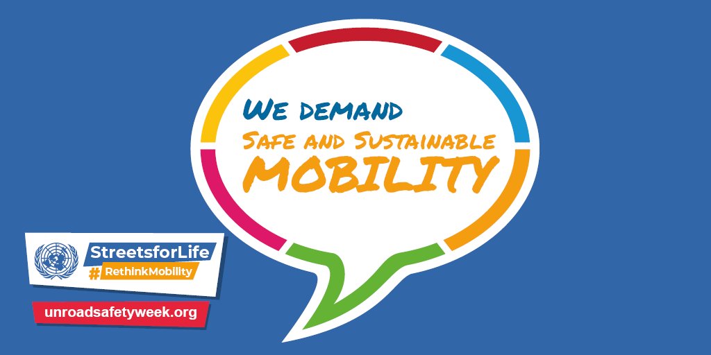 When safe, walking and cycling can contribute to making people healthy, cities sustainable, and societies equitable.

We're proud to support the theme of this year's UN Global Road Safety Week.

#RethinkMobility
#StreetsforLife
#RoadSafety