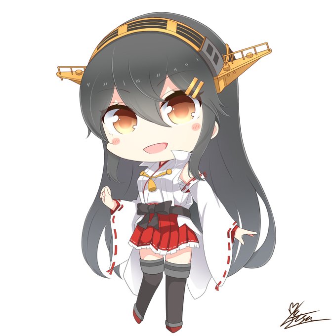 「haruna (kancolle) thighhighs」Fan Art(Latest)