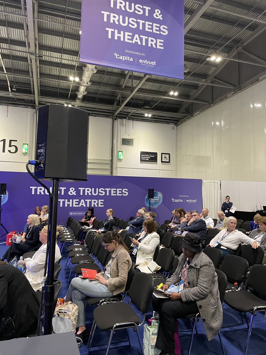 Thank you to our speakers Anna Searle &amp; Niki Thomas from @EdDevTrust for a great session just now at the Trust &amp; Trustees Theatre!  #SAAShow