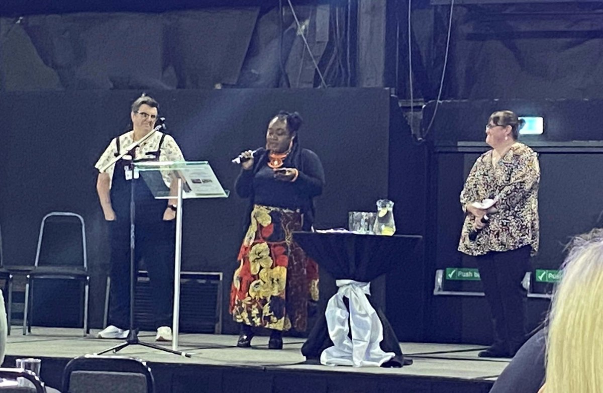 childrencgrdash's tweet image. The amazing @rdash_nhs Staff Network chairs take to the stage to speak about staff networks. Great to see @childrencgrdash staff Tammy and Naomi helping to make a change #stayingstrong #makingthingsbetter