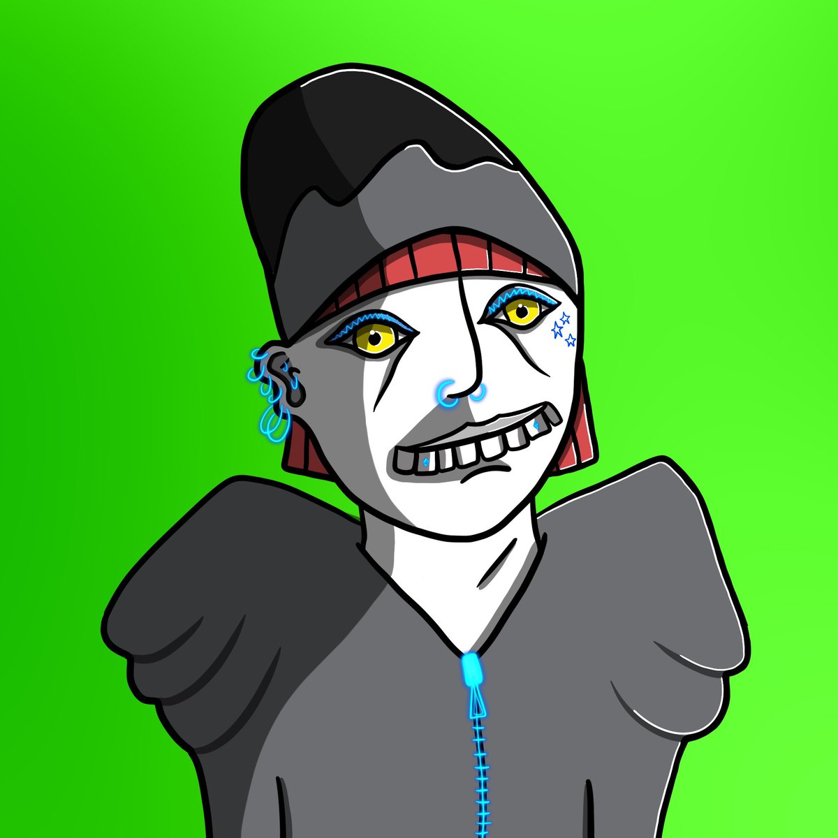 —Citizen 391—
Name: Kot
Age: 20
Occupation: clothes designer 
Location: The Diogenes 
Hobby: hover skating 
Dream date: piercing parlour 
#thecitizenz #artwork #originalart #digitalart #digitalartworks #digitalartistry #digitalartoftheday #dailyart #nonai #humanmade #handmade