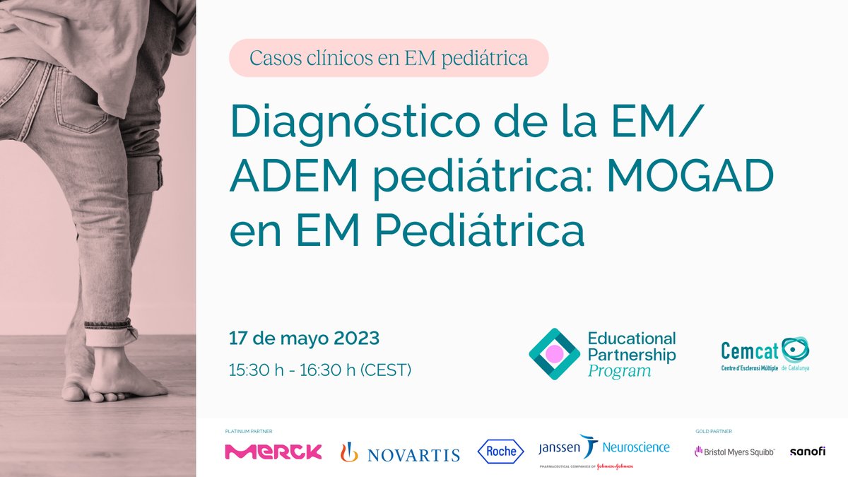 Cemcat (@cemcat_em) on Twitter photo 🔴 ¡Atención! En pocas horas empieza la sesión "Casos Clínicos de #EMPediátrica" sobre MOGAD en niños y adolescentes". Únete a las 15:30h de hoy junto a las Dras. <a href="/GeoArrambide/">Georgina Arrambide</a> y Victoria Fernández, moderado por la Prof. <a href="/MarTintore/">Mar Tintore</a> . 🔗 Regístrate bit.ly/41xWdgB 🔴 ¡Atención! En pocas horas empieza la sesión "Casos Clínicos de #EMPediátrica" sobre MOGAD en niños y adolescentes". Únete a las 15:30h de hoy junto a las Dras. <a href="/GeoArrambide/">Georgina Arrambide</a> y Victoria Fernández, moderado por la Prof. <a href="/MarTintore/">Mar Tintore</a> . 🔗 Regístrate bit.ly/41xWdgB
