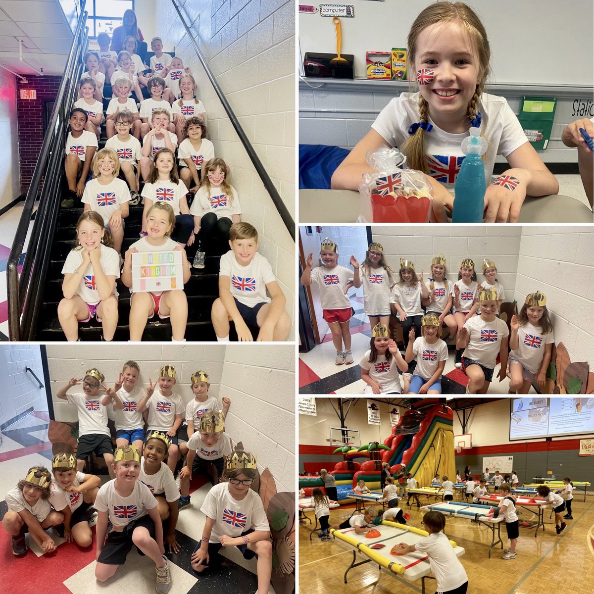 Representing the United Kingdom on Field Day!  We painted shirts, themed our accessories, enjoyed a🇬🇧 snack, rotated indoor field day stations.  It was the best rainy day field day! <a href="/McFadden_School/">McFadden School of Excellence</a>