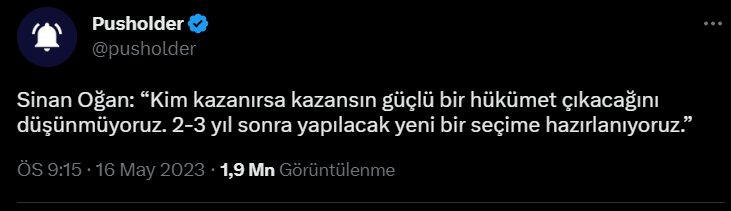 biri doğru biri yanlış paylaşımlarla Sinan Oğan profilini de çiziyorsunuz. Binlerce kişi takip ediyor sizi. Yakışmıyor. <a href="/pusholder/">Pusholder</a>
