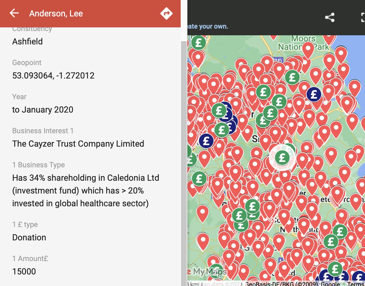We've just added more info onto our map of NHS privatisation, showing links that MPs have to the private healthcare sector🚨

Here's Lee Anderson, deputy chairman of the Conservative Party. He received a massive £15000 donation from a company that has investments in the private..