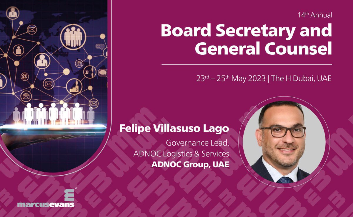 Save the date: looking forward to discuss #jvgovernance and #esgreporting <a href="/CGIUKI/">The Chartered Governance Institute UK & Ireland</a> <a href="/Hawkamah/">Hawkamah</a> <a href="/GCCBDI/">GCC BDI</a> <a href="/The_IoD/">IoD</a> <a href="/MudaraIOD/">Mudara (IOD)</a>