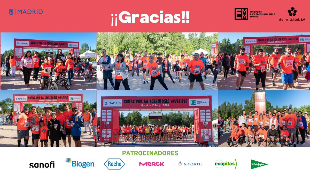 ¡Ya tenemos todas las fotos 📸 del sábado en #CorreporlaEM ! Y nos encantan 😍
Consúltalas aquí 🔗 bit.ly/42KwcLZ

Muchas gracias 🙏a las 2.375 personas que nos acompañasteis apoyando 💪 a la gente con #esclerosismultiple y a sus familias. 
#DiaMundialEsclerosisMultiple