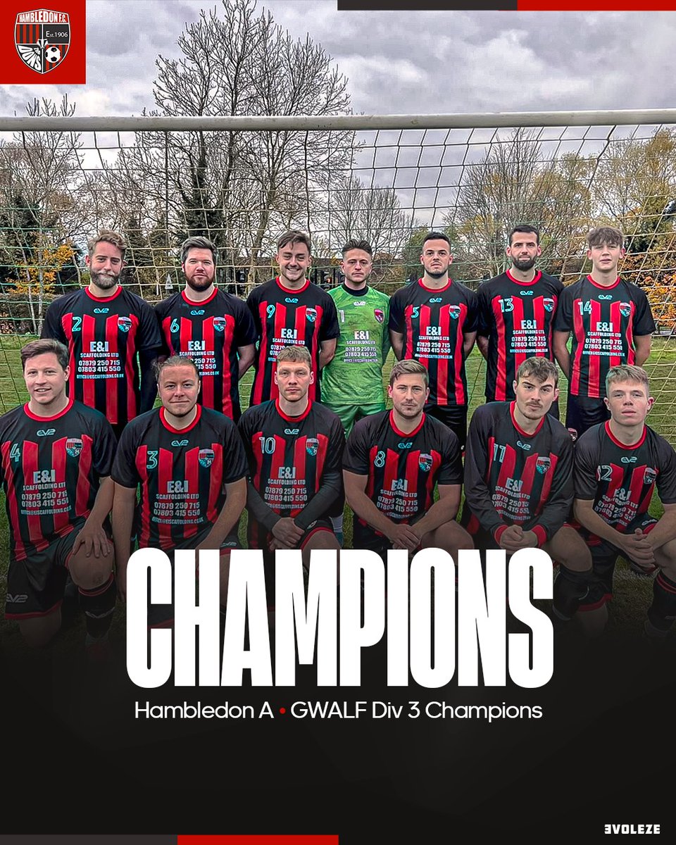 Congratualtions to our A team who have been crowned GWAFL Div 3 Champions. A fantastic season for Ryan and the lads.

The league have ruled our final day defeat to Uni is an away walkover.
With Uni playing 11 ineligible players from their 13.