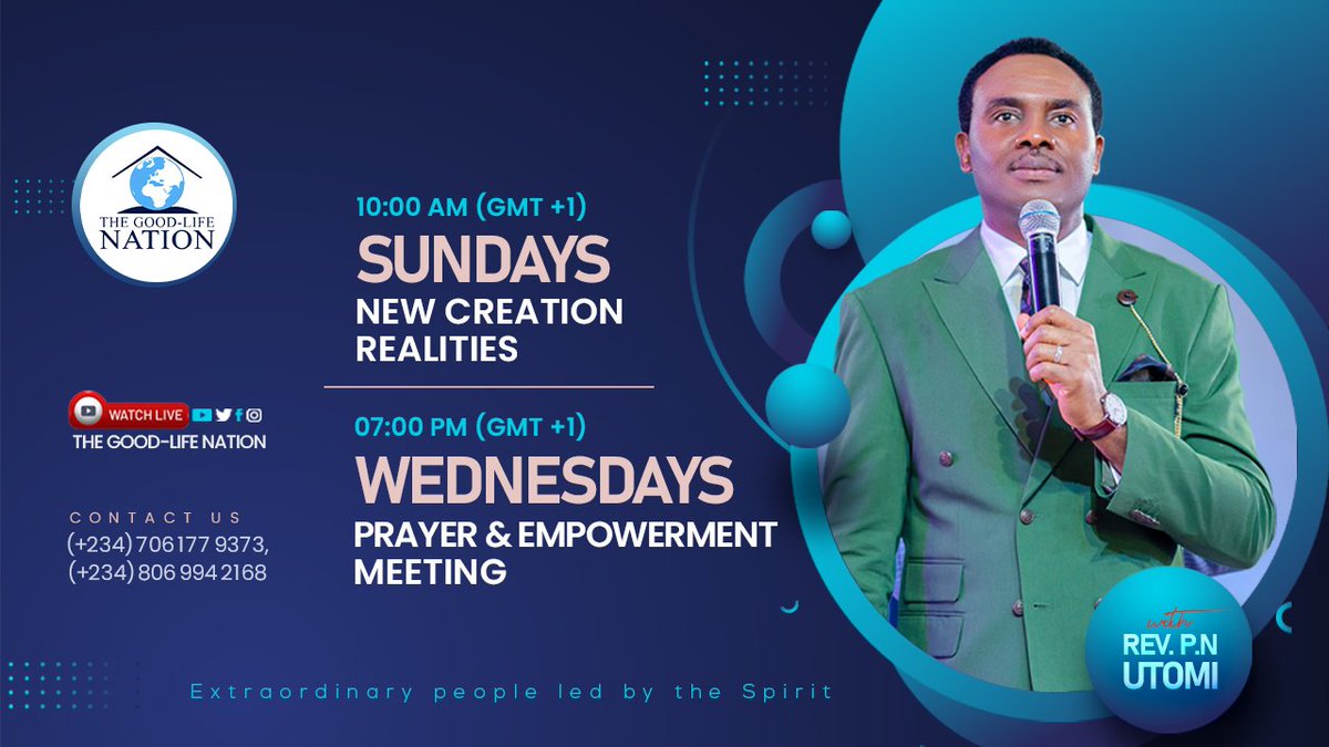 TGLFInc's tweet photo. It takes absolute understanding of the truth for a man's life to completely align with God's design. Take a hold of this understanding by joining RPN today, 7pm (GMT+1) in our Prayer and Empowerment Meeting online and in all our church locations worldwide.

#RPN 

#APeopleCome https://t.co/u8OdQzvH7c