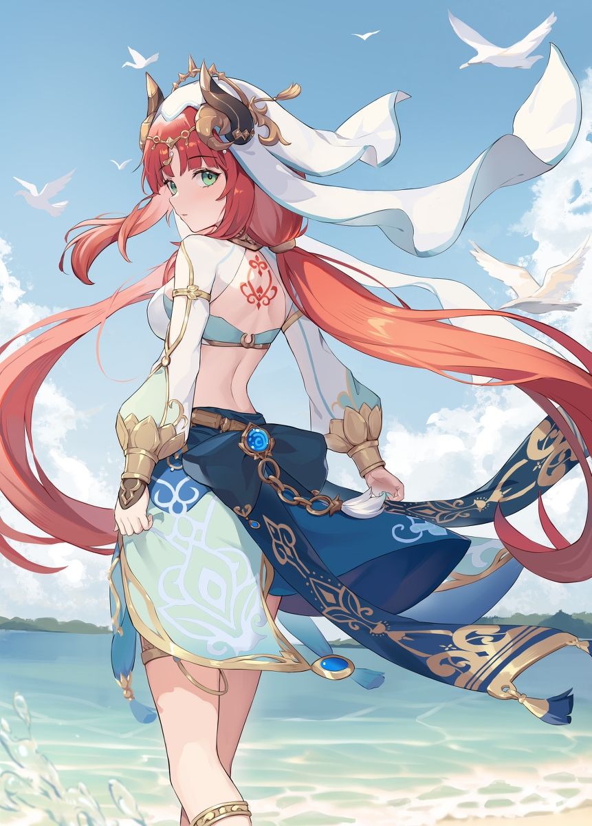 GenshinImpactW3's tweet photo. #GenshinImpact  #原神イラスト #原神 #妮露 #Nilou 
Credits：绊 from Pixiv
Source：https://t.co/wqHklgsvzK https://t.co/nQFD8YU4Gc