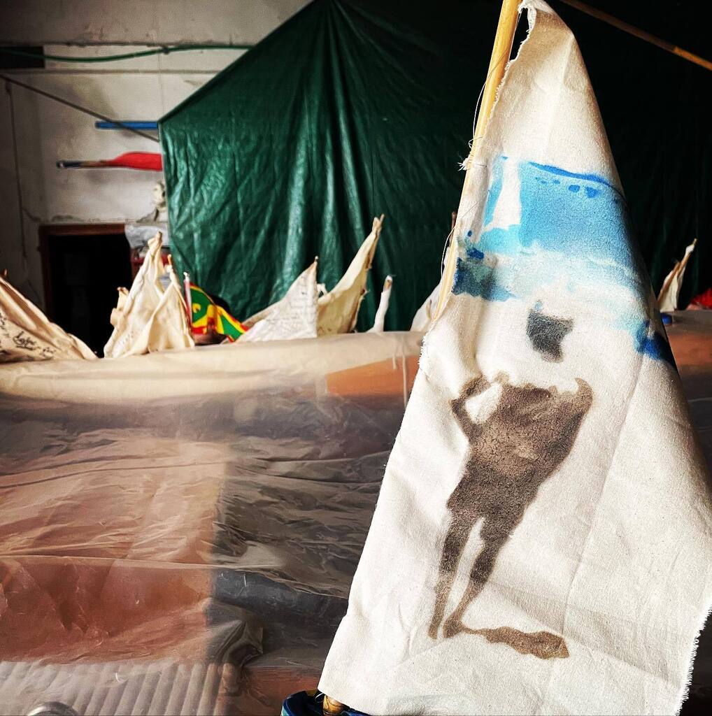 My little contribution to a global collaborative flotilla of boats representing the sea and boats as a unifying human element #walkingonwater @grenadapavilionvenice #boats #sea #workboats #collaborativeart #art #artgrenada #grenadaartisland #theseaishist… instagr.am/p/CsVxzp-rWa9/
