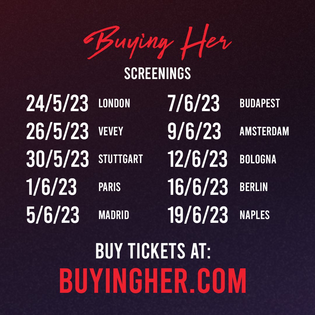 Am 16. Juni kommt der neue Film von <a href="/ExodusCry/">Exodus Cry</a> „Buying Her“ nach Berlin! Jetzt Tickets kaufen unter: buyingher.com Im Anschluss an den Film gibt es noch ein Podiumsgespräch mit spannenden Penalist/innen zum Thema #buyingher Seid unbedingt dabei!