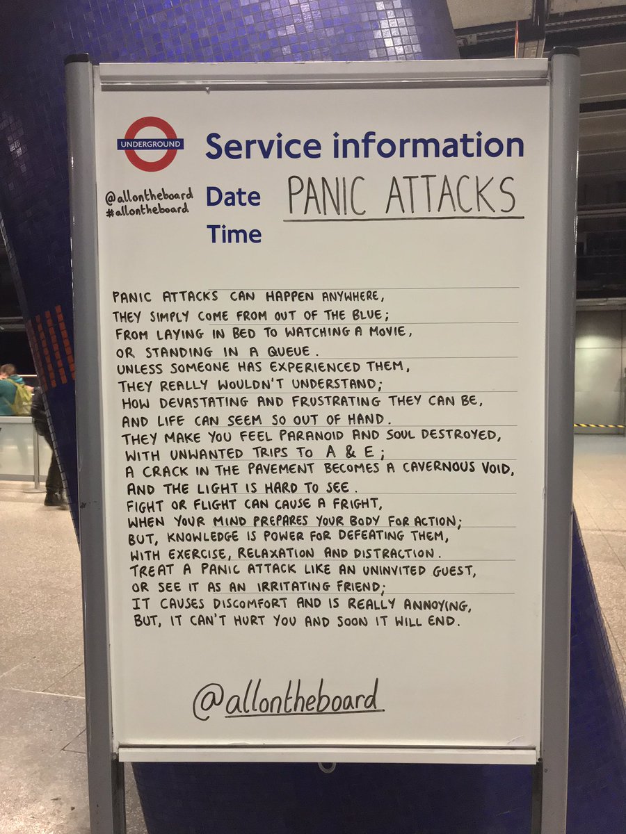 Unless someone has experienced a panic attack they don’t know how scary they can be. Knowledge is power for defeating them. If you do get panic attacks please know that you are not alone. 

#MentalHealthAwarenessWeek #MentalHealth #PanicAttacks #AnxietyAttacks #ToHelpMyAnxiety