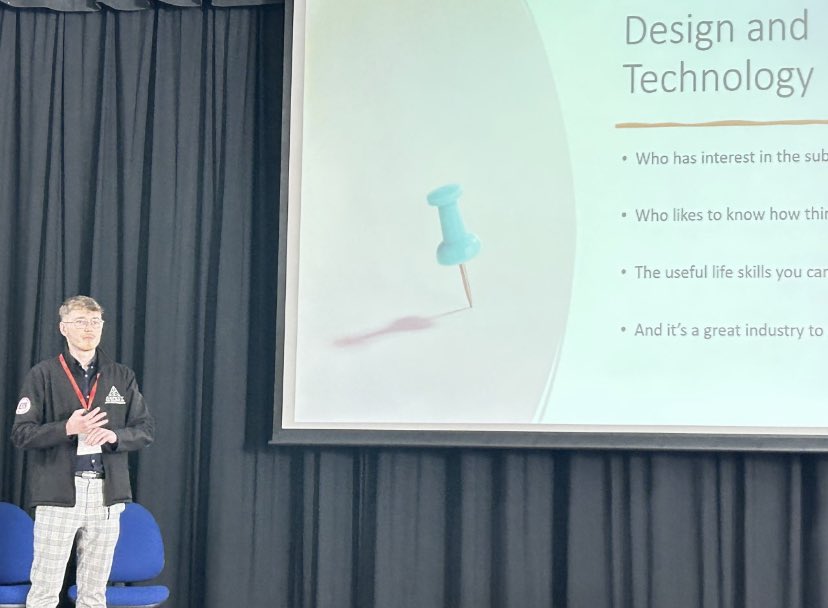 Futures Week for Y8!!  Yesterday we had Alex Ramsden an ex North Chadderton student, from <a href="/AspectFire/">Aspect Fire Solutions Ltd</a> to talk to the students about his education and career path in Design. <a href="/NorthChadderton/">North Chadderton</a>