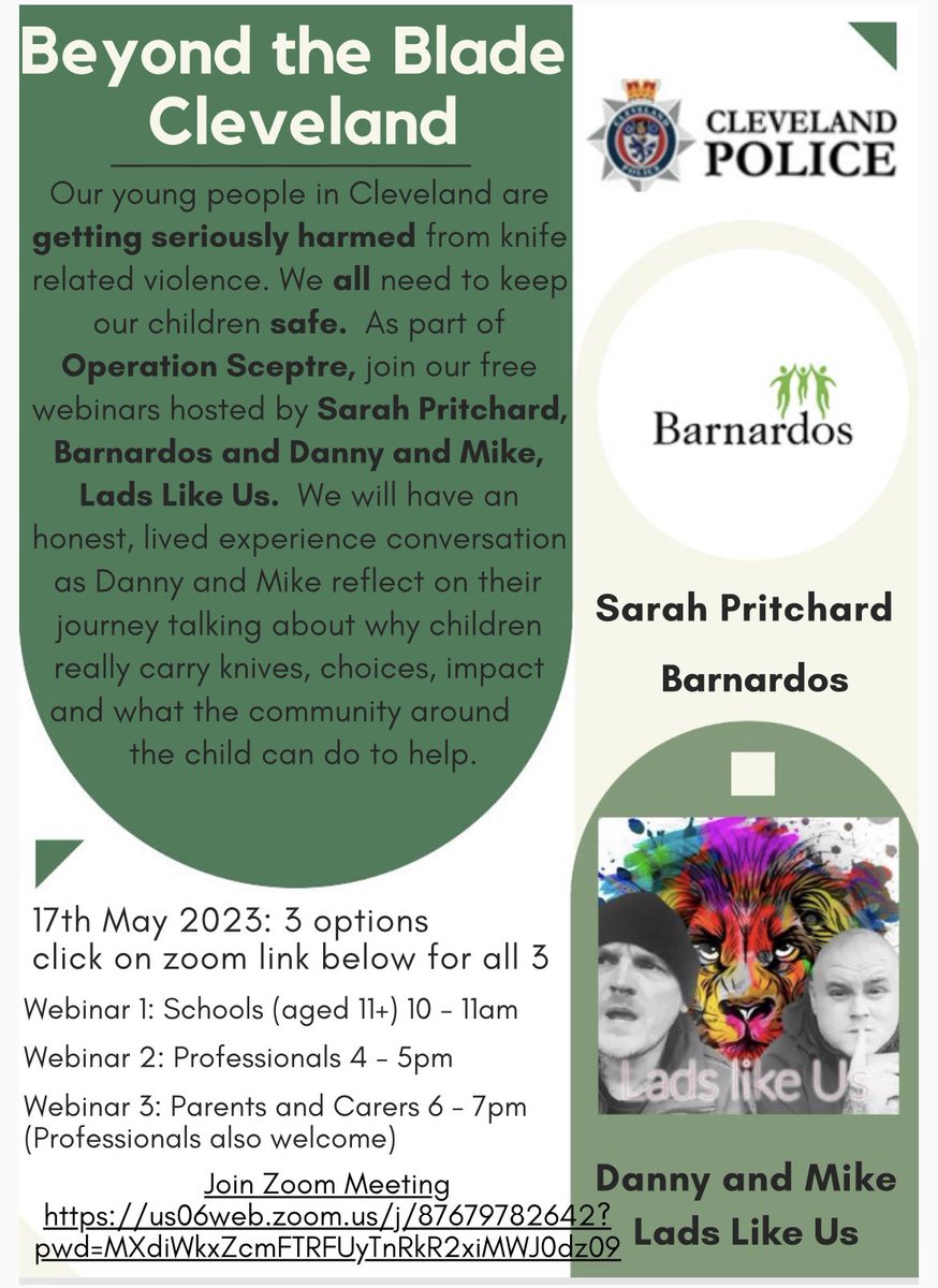 Reporting #knifecrime isn't grassing !

So as part of #OperationSceptre we've just done the 11+  young people webinar with #Schools across #Cleveland for #KnifeCrimeAwarenessWeek working with @sarahpritchsp from @barnardos @BarnardosTVT we've got them to take a pledge to not use…