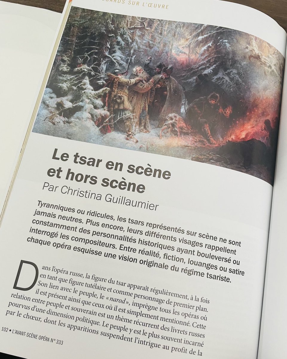 Delighted that I finally got my hard copy. A piece on the concept of Tsar in Rimsky’s music ❤️ merci ⁦@AvantSceneOpera⁩ ⁦@RCMLondon⁩
