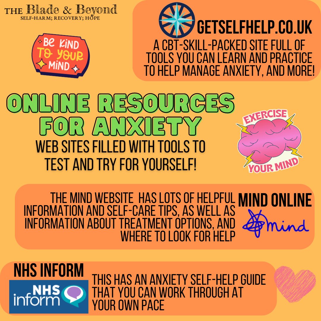 While the internet can't solve mental health issues for us, we can use it to find tools that make life easier. Here are some handy websites just for that!
#MentalHealthAwarenessWeek #ToHelpMyAnxiety #selfharmprevention #recovery
