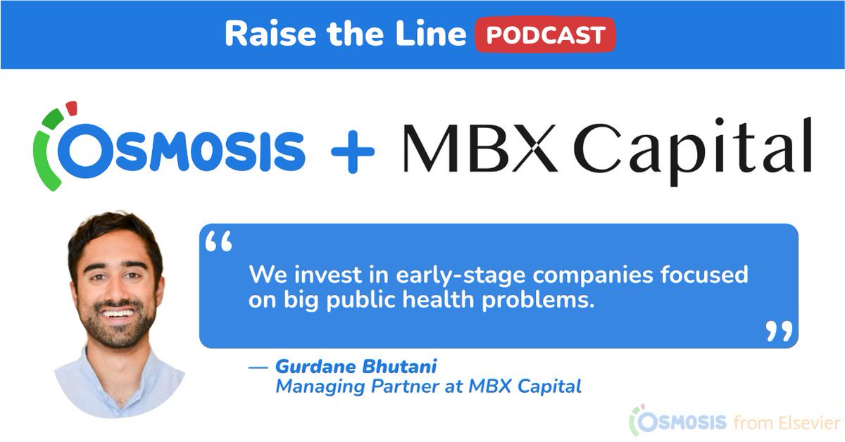 OsmosisMed: If you want to know about emerging companies working on fascinating healthcare innovations, including human-relevant tissue for testing both contaminants &amp; treatments, don’t miss this interview with veteran investor Gurdane Bhutani of MBX Cap…
